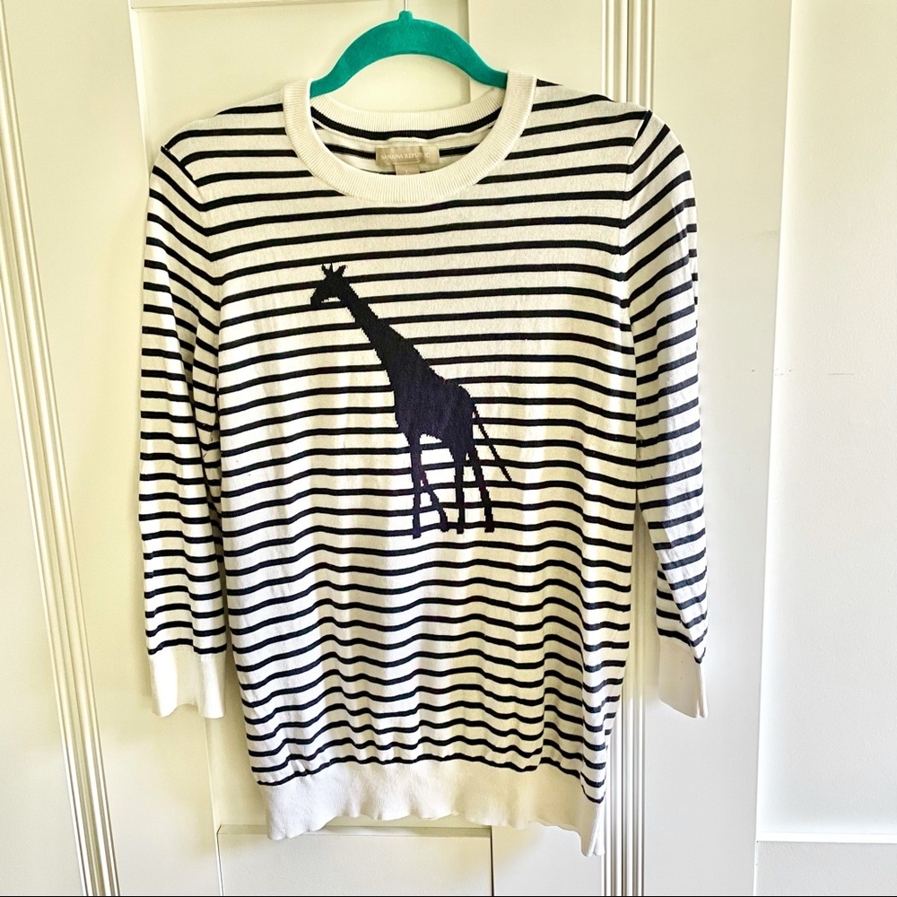 Banana Republic | Women’s Stripe Giraffe Sweater L